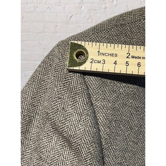 Andrew Fezza 44R Men Taupe Beige Herringbone Silk Tweed Blazer Sport Coat Jacket - Picture 10 of 15